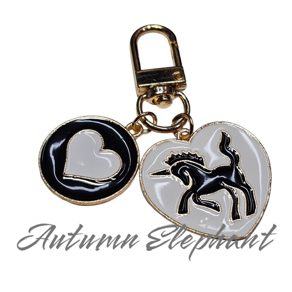 Set of 2 Unicorn Purse Charms, Keychains - Picture 4 of 7